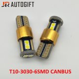 12V-24V Car Bulbs T10 W5w 194 6SMD 3030 Chip Auto Clearence Bulbs with Canbus