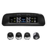 Universal Wireless TPMS Wireless Color LCD Solar Power Tire Pressure Monitoring System with Four Cap Sensors