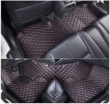 Premium Diamond 5D Car Floor Mats (BLACK WITH RED STITCHING) - Land Rover