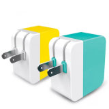Foldable 2-Ports Mobile Phone USB Wall Charger for Cellphone