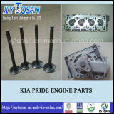 KIA Pride Engine Parts Cylinder Head Water Pump Intake Valve Exhaust Valve (KK15010100D GWMZ-31 MB301-12-111 KK151-12-121)