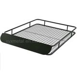 Universal Car Top Roof Cargo Basket Black Steel Rack