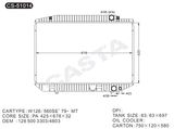 Aluminum auto radiator for Benz W126/560se'79-mt