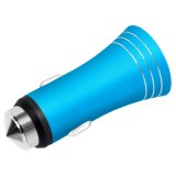 Universal Portable 5V2.4A Metal 2USB Ports Safety Hammer Car Charger