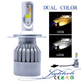 Auto Lighting H7 Source The Factory Which Have Auto LED Bulb and Car Dual Color LED Headlight