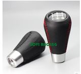 5 Speed Manual Black Leather Car Gear Shift Knob Universal