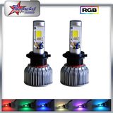 2017 Wholesale Hb3 9006 RGB Color Car LED Headlight Bulb Kit 6000k Super White