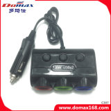 Car Accessories 3 Sockets Refillable Smocking Electronic Splitter Lighter