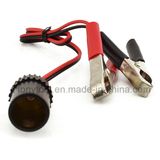 12V Battery Clip-on and Cigarette Lighter Adapter