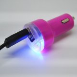 Dual USB Car Charger Adapter with LED Lighter