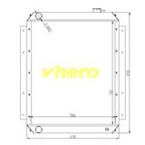 Cooling System Auto Aluminum Radiator for Technical Vehicle Kato 450