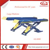 China Manufacturer Car Repair Equipment Double Cylinder High Quality Scissor Car Lift 4000