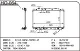 Nissens: 68141 Honda Civic 2006 Engine Radiator