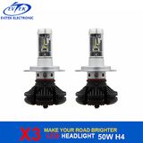 Automobile Lighting 50W 6000lm X3 LED Headlight Bulb H4 H13 9004 H1 H3 H7 H11 9005 6000K