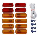 12PC Amber Running Board Light Kit