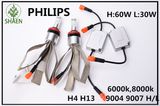 High Power 60W 6000lm Auto Headlight