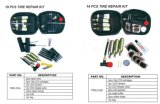 Motorcycle and Car Tubeless Tire Repair Plug Kit CO2 Cartridge Kit