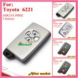 Smart Key for Toyota with 3+1 Buttons Fsk314.3MHz 5290 ID74 Wd03 Wd04 RV4lexuscrown 2008 2013 Black