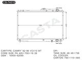 High cooling efficient auto parts radiator for Camry'92-96 Vcv10 mt