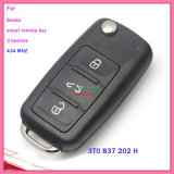 Smart Remote Key for Auto Skoda with 3 Buttons 434MHz 3t0 837 202 H