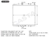 After market auto radiator for Peugeot 807'02-mt