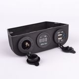 12V Three Tent Power Cigarette Lighter Socket with Voltmeter and USB