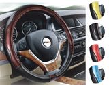 Cost-Effective Hand Sewing PU Steering Wheel Cover Custom Three Sizes