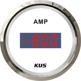 52mm Ammeter/ Digital Ampere Gauge +/--80A with Ampere/Current Sensor White Face for Car Truck Universal Yacht Boat