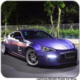 Tsautop 1.52*20m Lightning Metallic Chrome Purple Car Vinyl Wrap