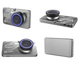 Dual Lens 1080P Double Recorded Zinc Alloy Housing Car Driving Recorder