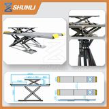 Super Thin on Ground Four Wheel Alignment Scissor Car Hoist