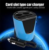 Newest Car Charger with DC12V/24V Cigarette Lighter Add Card Slot