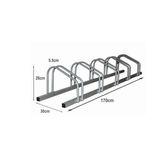 Zinc Plated Floor Bike Racks for 1 to 5 Bikes