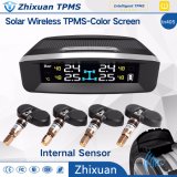 TPMS Wireless Solar Power Tire Tyre Pressure Monitor System Color Screen Internal Sensors