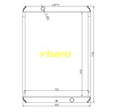 All Aluminum Heat Exchanger Auto Radiator for Technical Vehicle Dh225-7