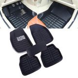 5PC Universal Car Floor Mats Floorliner Front Rear Carpet Black All Weather Mat