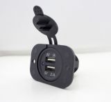 Dual USB Charger Socket Power for Motorcycle Car Dashmount Adapter 12V Plug