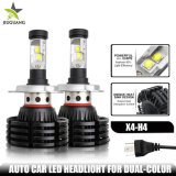 New Super Bright X4 LED Car Light, Wholesale 6500K 10000 Lumen Canbus Dual Color H11 LED Headlight H7