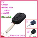 Auto Remote Key for Citroen 2 Buttons 434MHz (without groove)