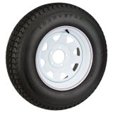14X6 (5-108) White Steel Trailer Wheel Rim