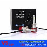 Auto Lighting LED Headlight Car Kit H7 60W 24V 8400lm V5 Auto LED Headlight H11 H1 H3 9005 9006 6000k