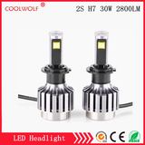Factory Direct Sale 2s H7 30W 2800lm LED Car LED Headlight Bulbs Headlamp with Competitive Price