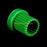 Injection Colorful POM Plastic Flange Shaft Sleeve Bushing with Straight Teeth