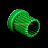 Injection Colorful POM Plastic Flange Shaft Sleeve Bushing with Straight Teeth