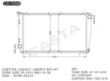Perfect for Subaru aluminum radiator for Legacy/Liberty Bf5 mt