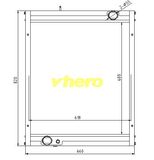 Engine Parts All Aluminum Auto Radiator for Sinotruck Golden Prince Wg9125531260