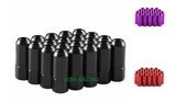 60mm Length Black Car Wheel Lug Nuts Bolts Wheel Tire Valve Cap