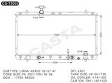 Reasonable price auto radiator for Suzuki Liana/Aerio'02-07AT