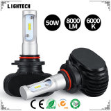 H7 50W 4000lm 6000K LED Auto Headlight with LED 2D 3D 4D 5D Car Logo Light and Auto Light