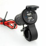 3.1A Dual USB Charger Adapter Socket & Fixed Trestle for Motorcycle Marine Car